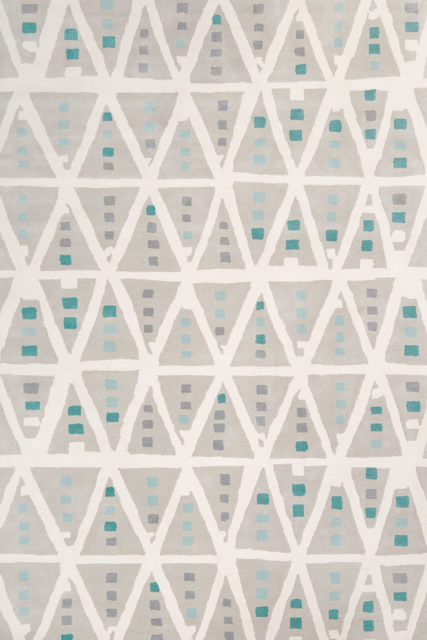 Overhead image of geometric Teepee rug