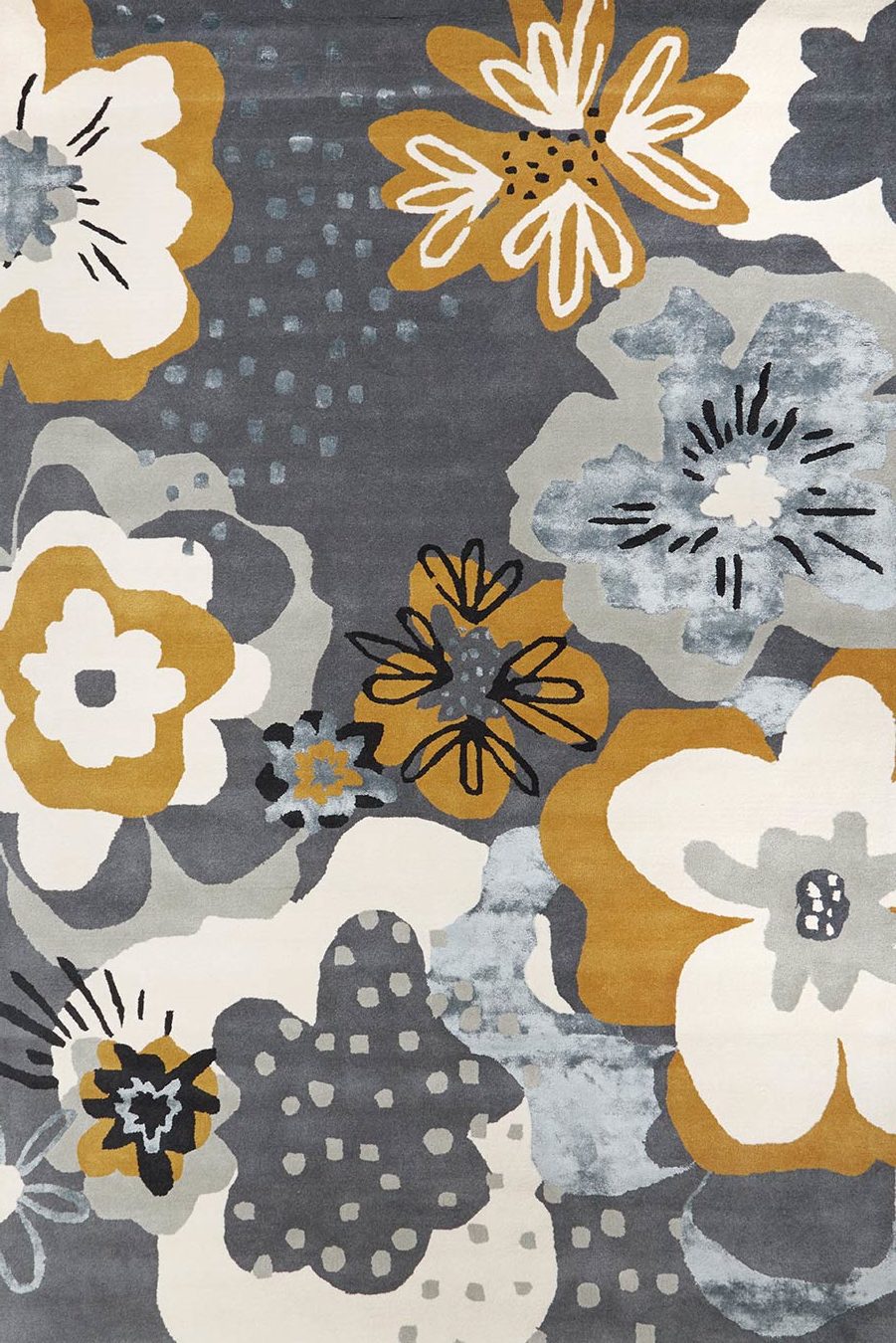 overhead image of floral Twiggy rug