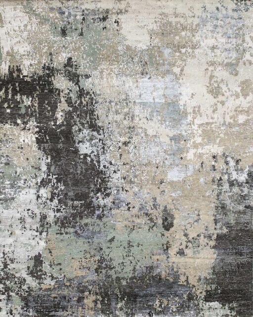 Product image of abstract Santorini rug in blue colour