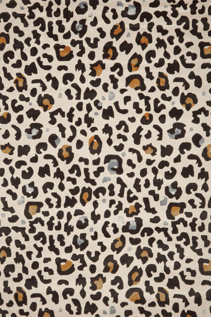 overhead image of leopard print Donatella rug