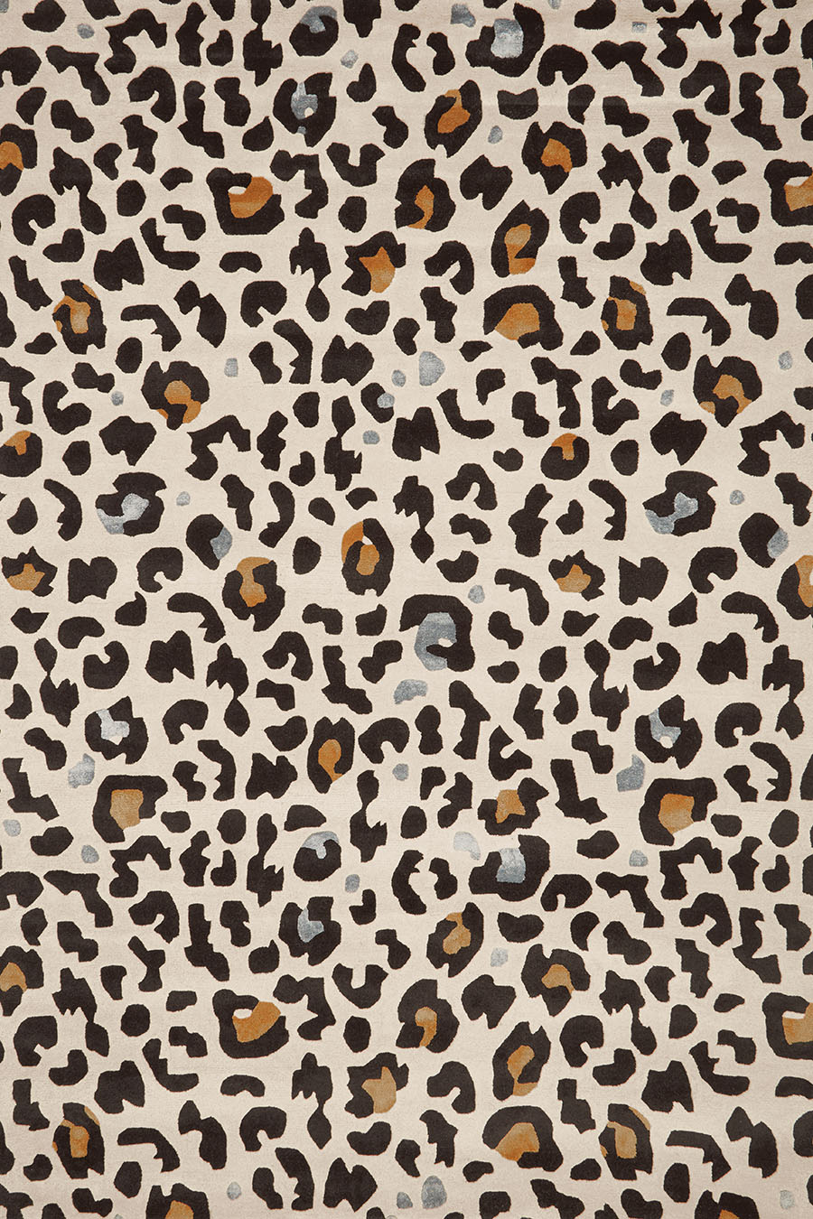 overhead image of leopard print Donatella rug