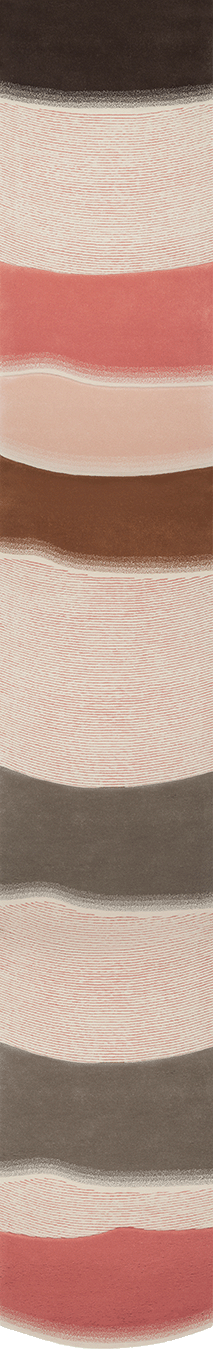 Runner Rug Contour gradient carved pink brown