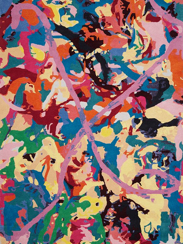 designer rugs Jordan Gogos splat web overhead