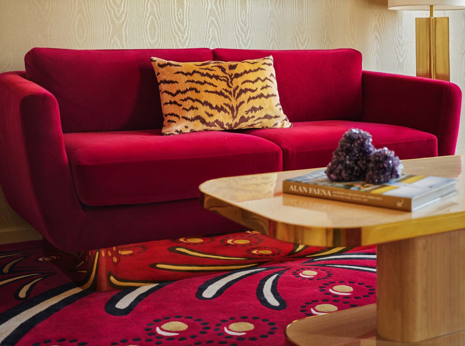 designer rugs Project Faena Hotel New York 05. Faena Rooms and Suites details red