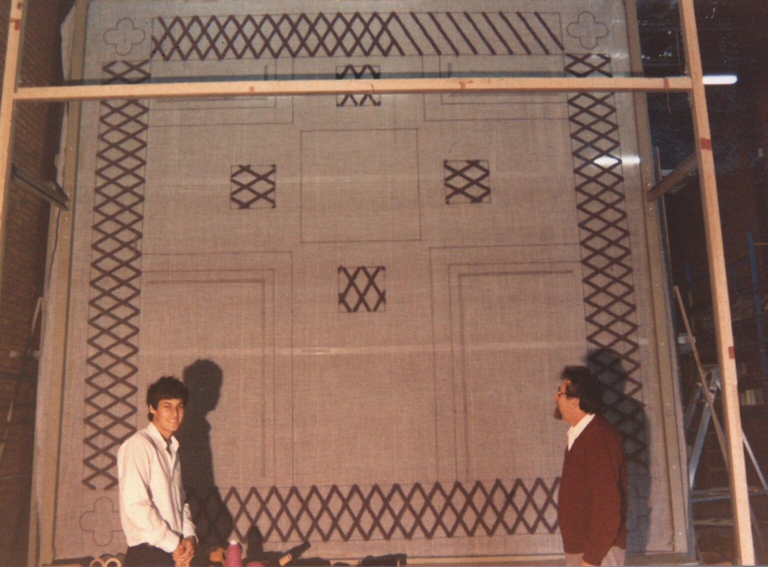 designer rugs Yosi and Eli with the rug commissioned for Pope John Paul IIs Australia visit in 1986 8