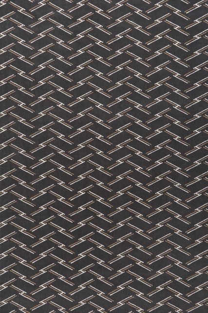 Overhead view of Windsor brown geometric Axminster carpet by Greg Natale