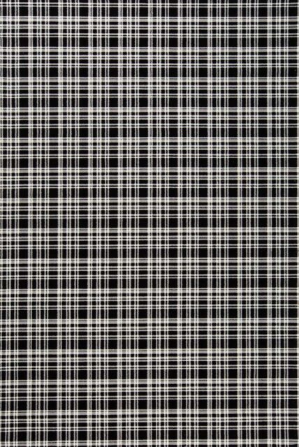 Overhead view of Alford black and white tartan Axminster carpet