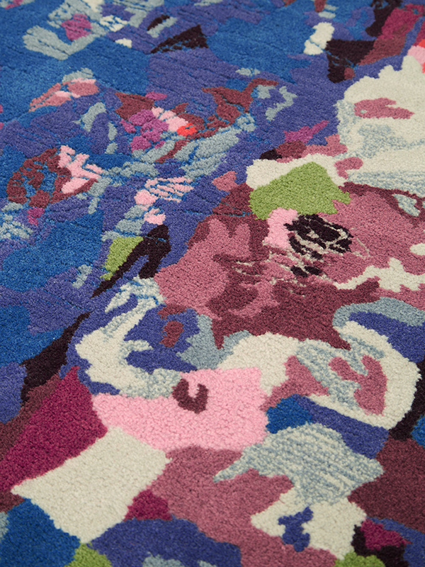 designer rugs jordan gogos midnight lights overhead web closeup