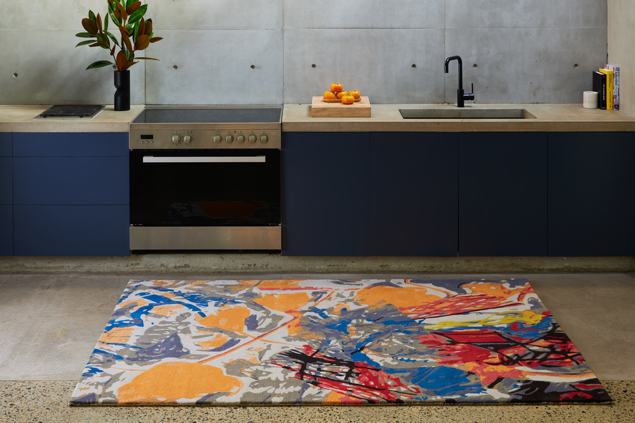designer rugs Jordan Gogos tear and paste lo wr