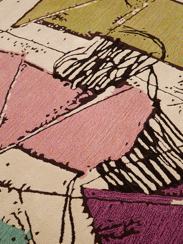 designer rugs Jordan Gogos Turning Corners oh hr closeup