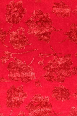 Overhead image of floral Peony rug by Vixen