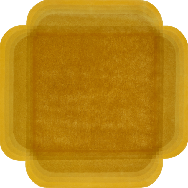 Overhead of Meadow Rug with yellow gradient