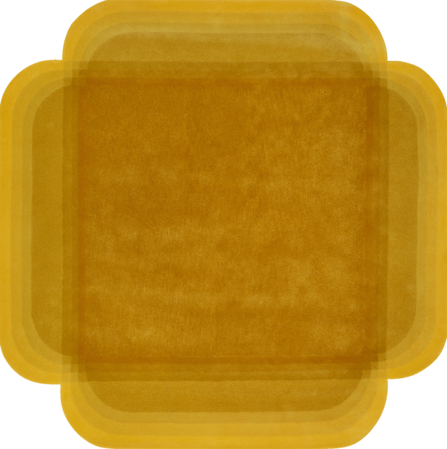 Overhead of Meadow Rug with yellow gradient