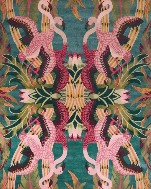 image of the flamboyance rug designed by catherine martin