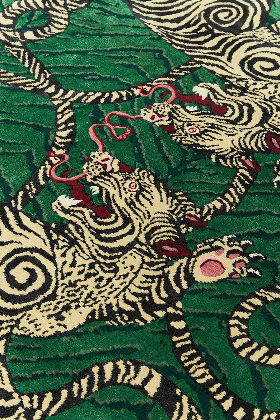 designer rugs catherine martin tiger knot jade cl wr