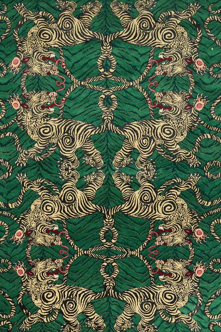 Tiger Knot Jade Menagerie collection Designer Rugs