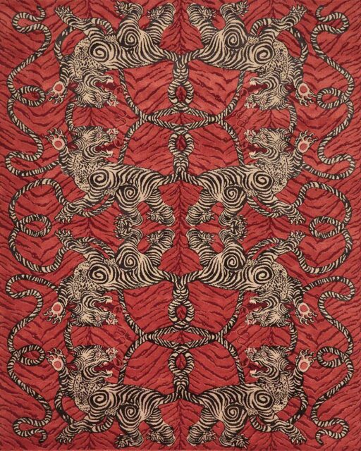 Tiger Knot Chilli - Catherine Martin- Designer Rugs