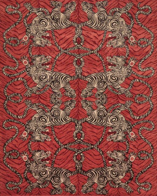 Tiger Knot Chilli - Catherine Martin- Designer Rugs