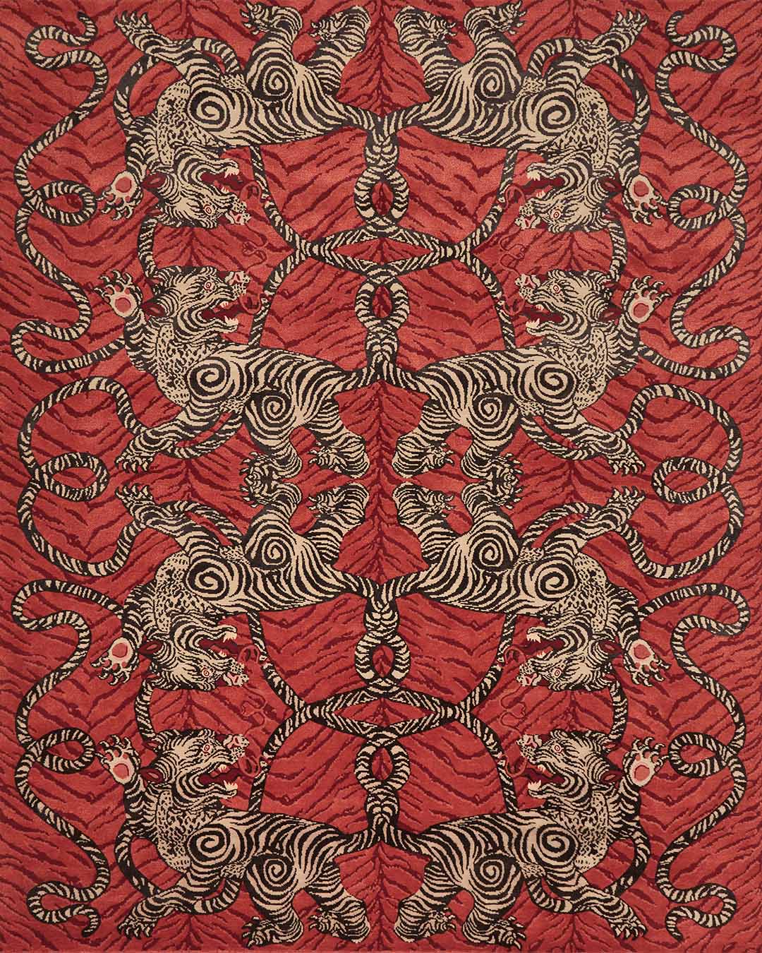 designer rugs catherine martin tiger knot chilli oh lo 1