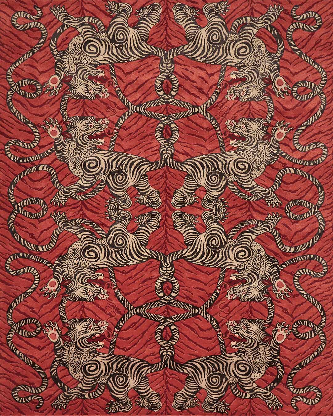 Tiger Knot Chilli - Catherine Martin- Designer Rugs