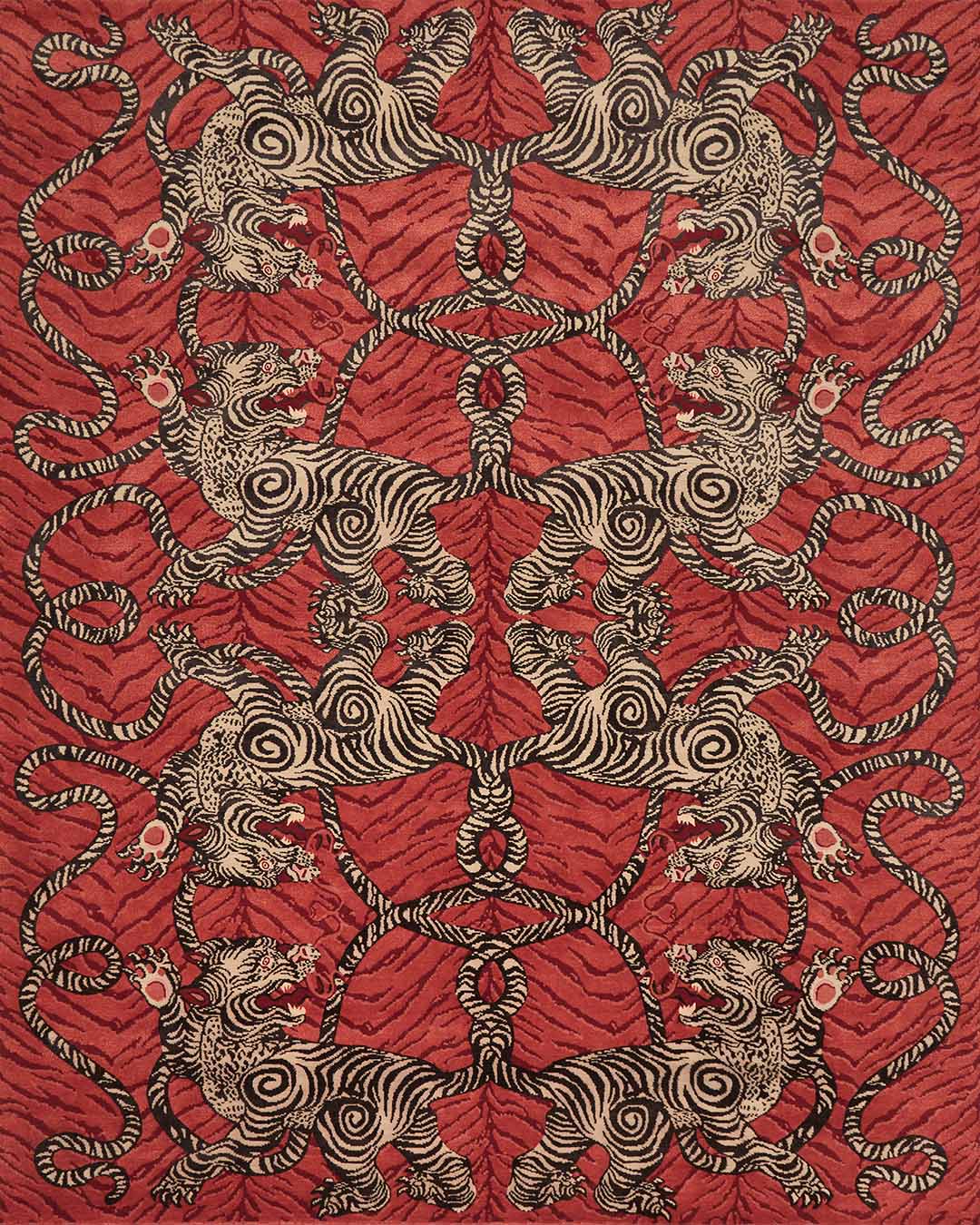 Tiger Knot Chilli - Catherine Martin- Designer Rugs