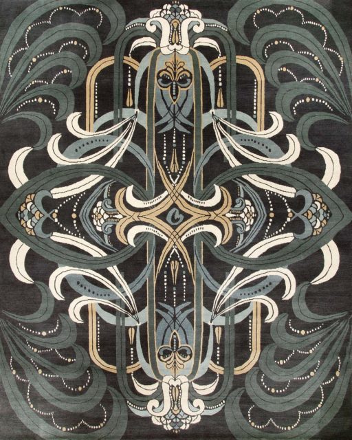 overhead of rhapsody rug by catherine martin