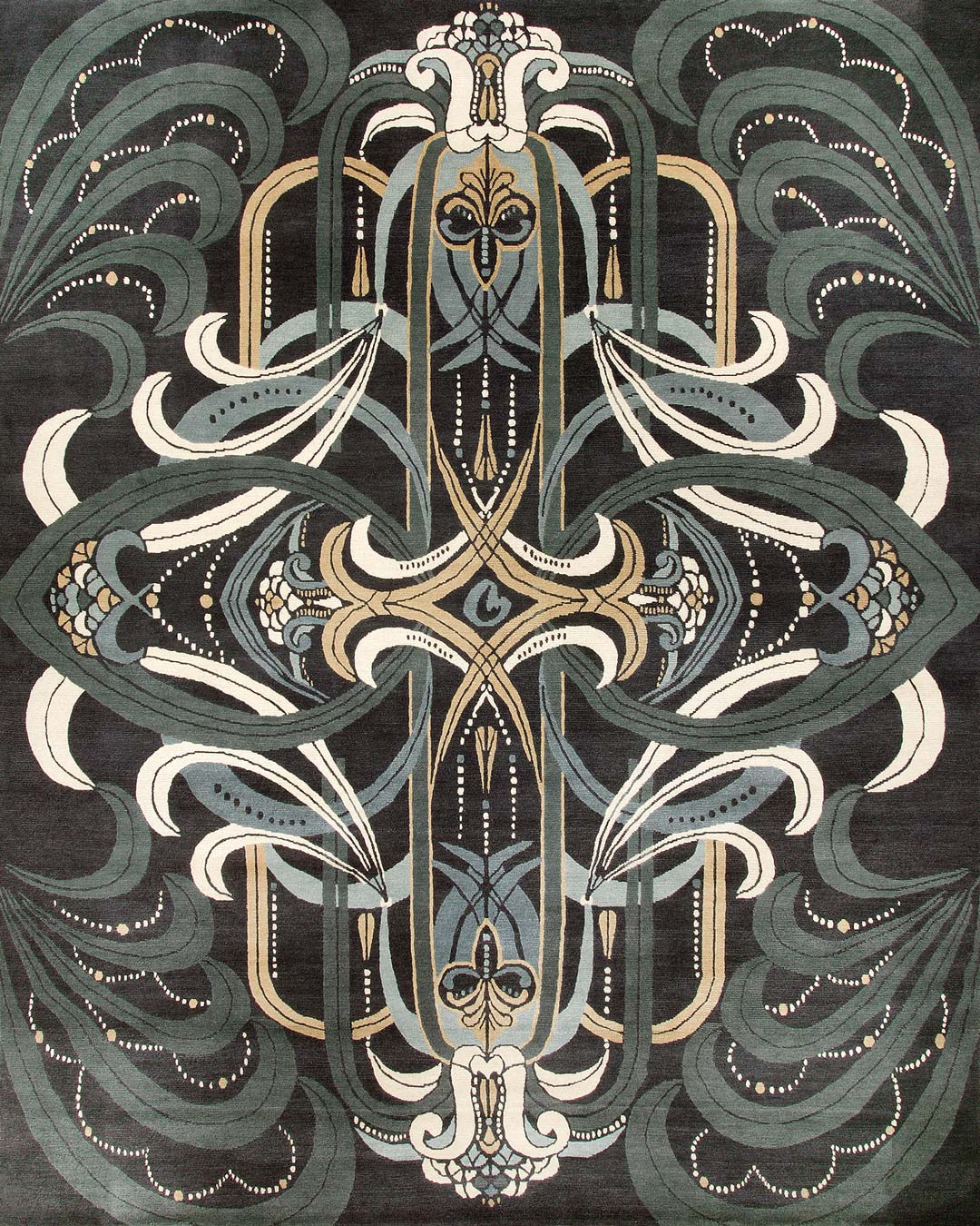 overhead of rhapsody rug by catherine martin