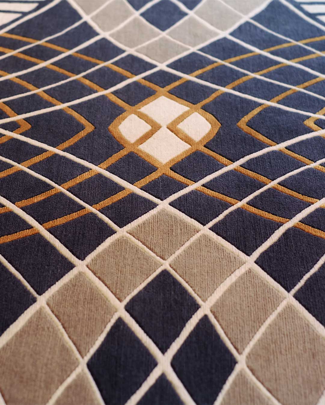 Close up of rhapsody rug by catherine martin