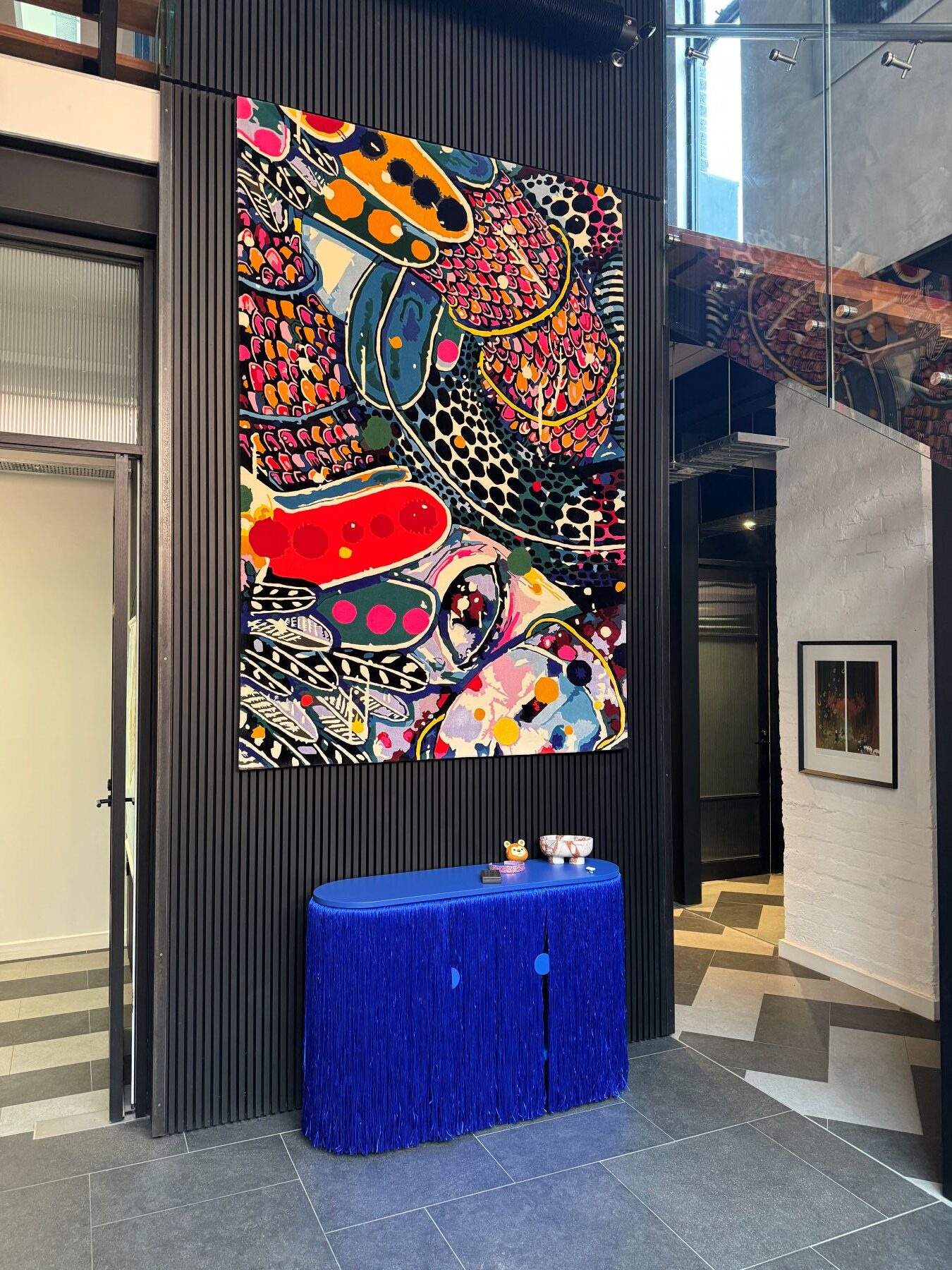 location image of the code fluff rug by del kathryn barton
