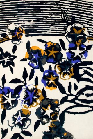 overhead of flower pool rug by easton pearson abstact floral