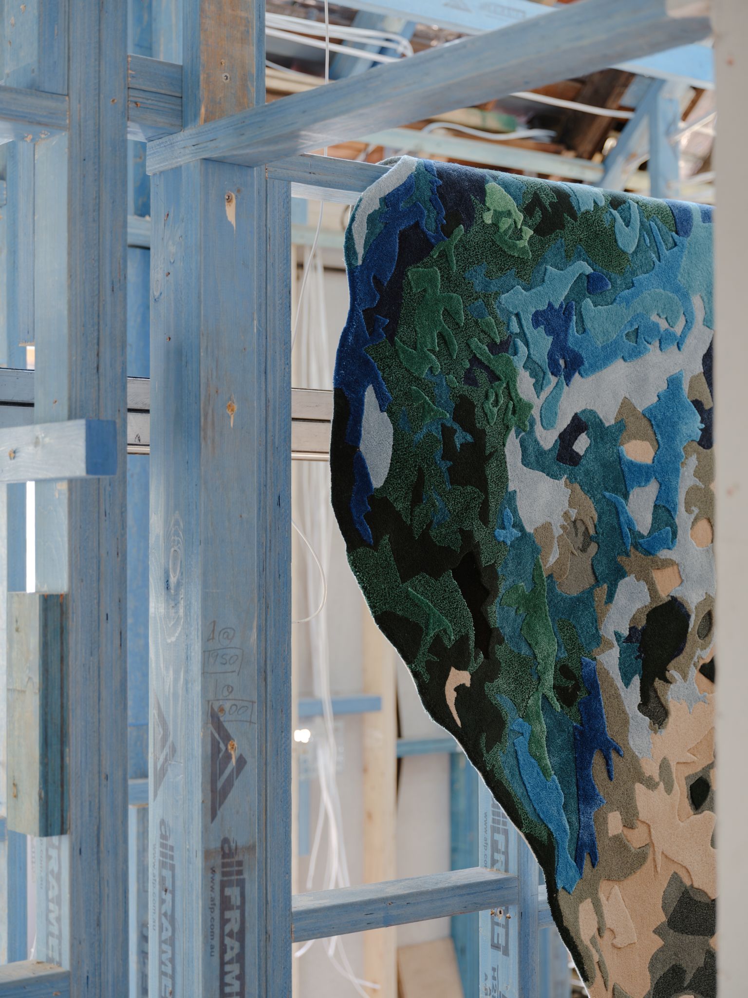 location image of the Halleys Comet rug by Emma Elizabeth for Designer Rug