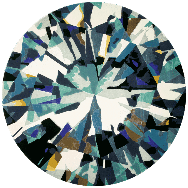overhead image of the round diamond designed by emma elizabeth