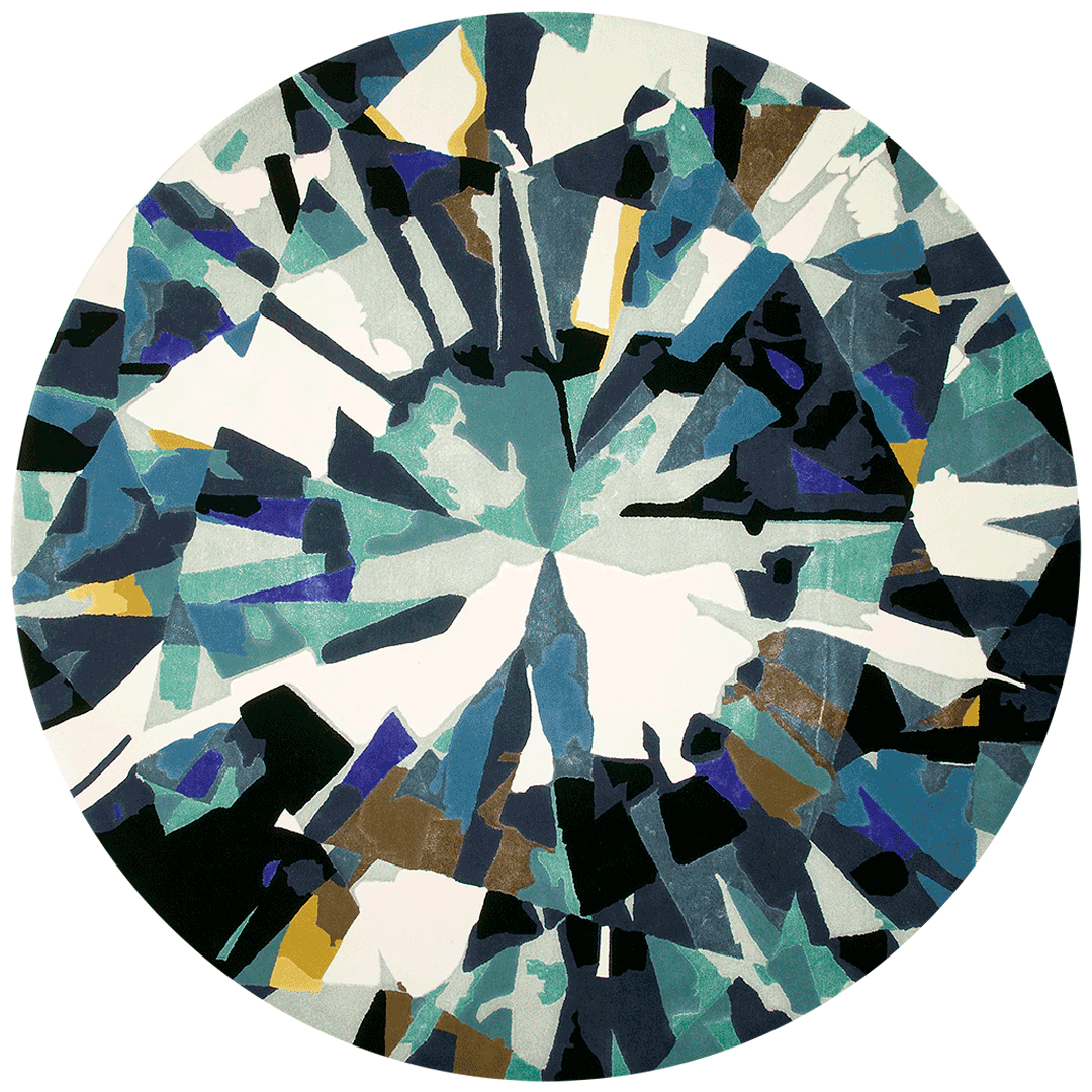 overhead image of the round diamond designed by emma elizabeth
