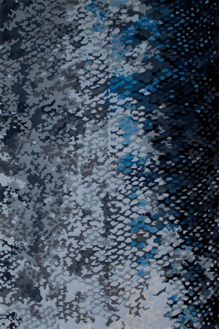 overhead of pisces rug by emma elizabeth designs blue fish scales