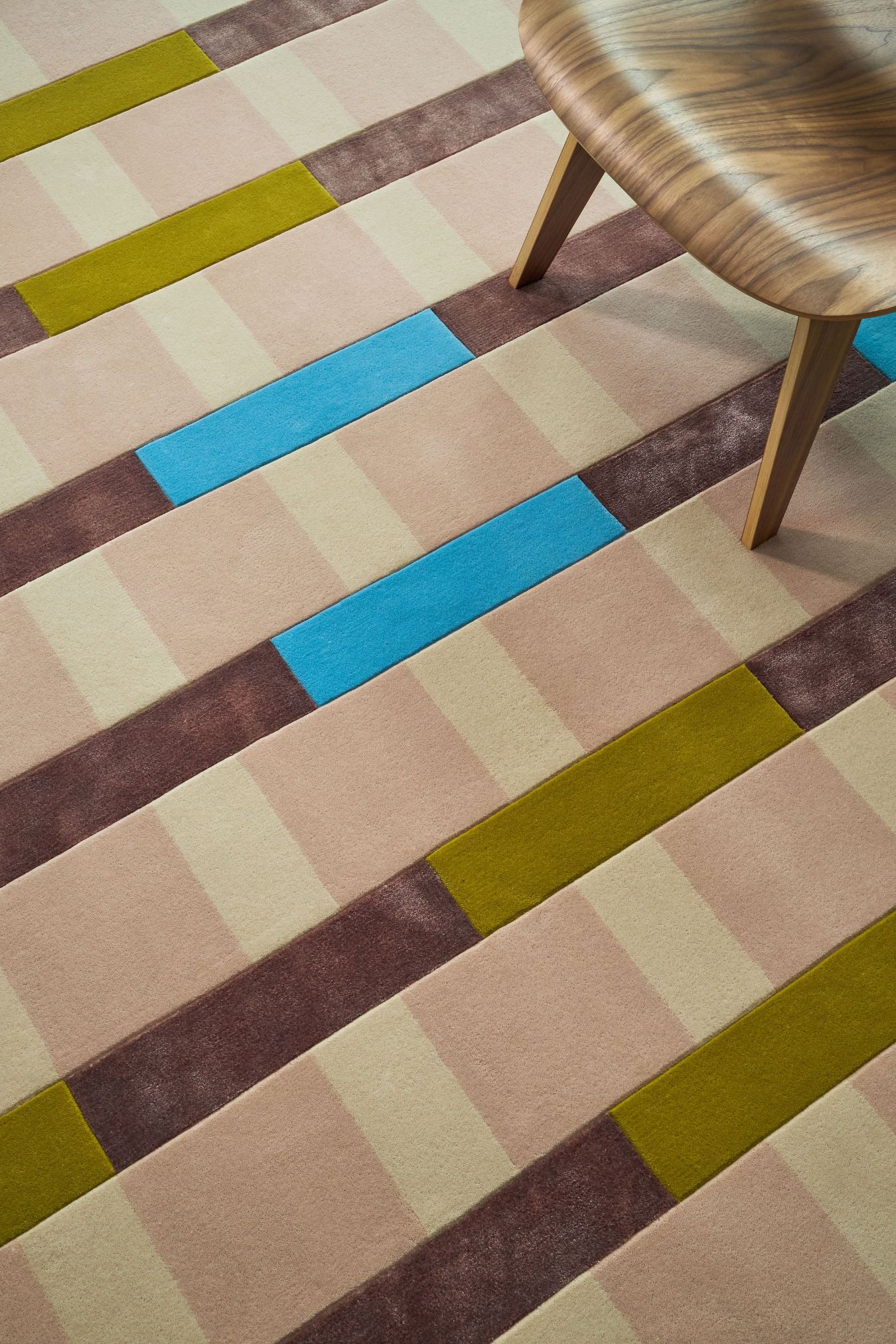 close up image of the Maggie rug designed by Maggie Craig