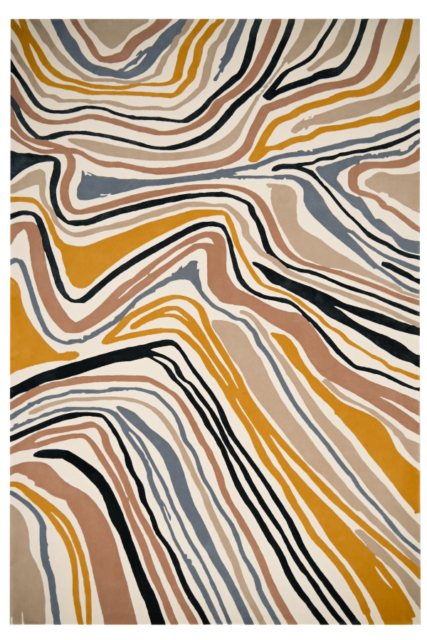 overhead image of the Slice rug designed by Daniela-Casadio