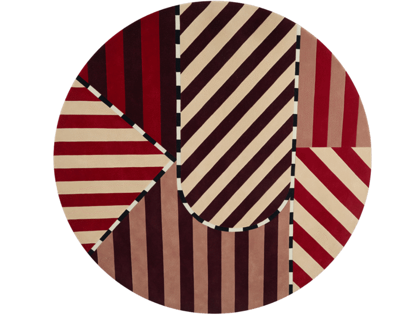 overhead of figgoscope round rug evolve collection
