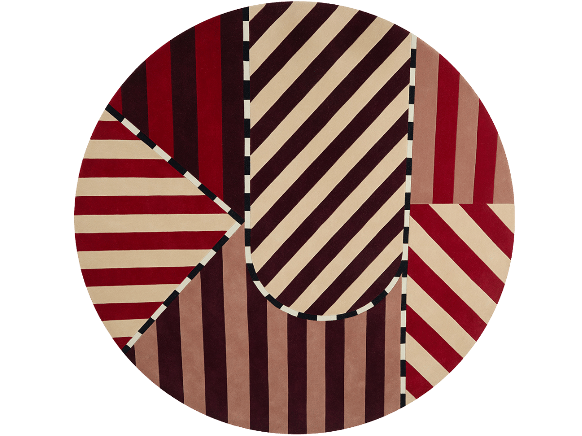 overhead of figgoscope round rug evolve collection