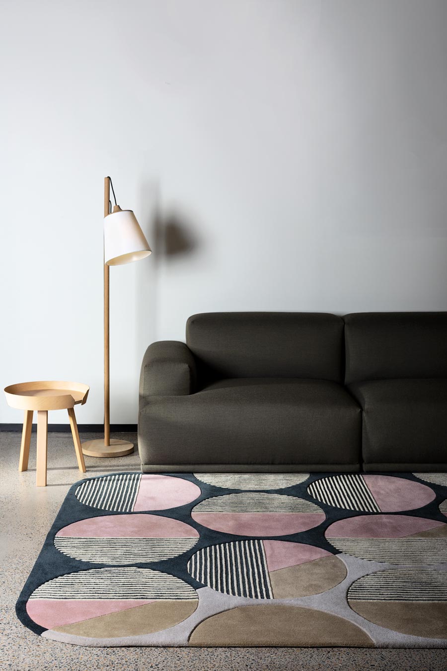 location living room shot of newton rug by gavin harris