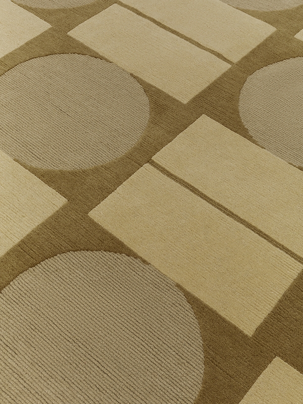 close up image of the vivo handknot rug designed by Greg Natale