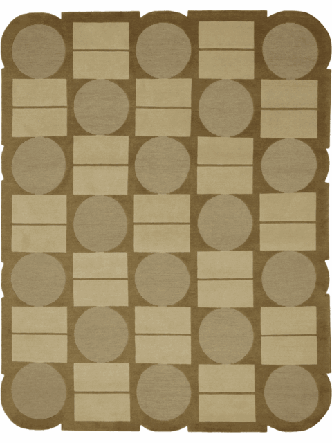 overhead image of the vivo handknot rug designed by Greg Natale