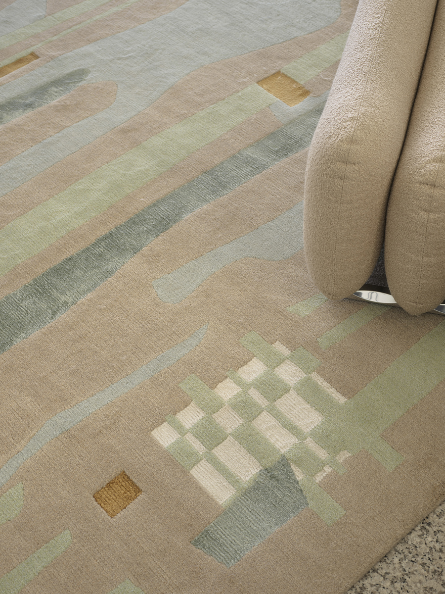 Freddo handknot rug by Greg Natale in a contemporary setting – premium designer rug featuring soft design, handknotted in wool for luxurious texture and timeless appeal