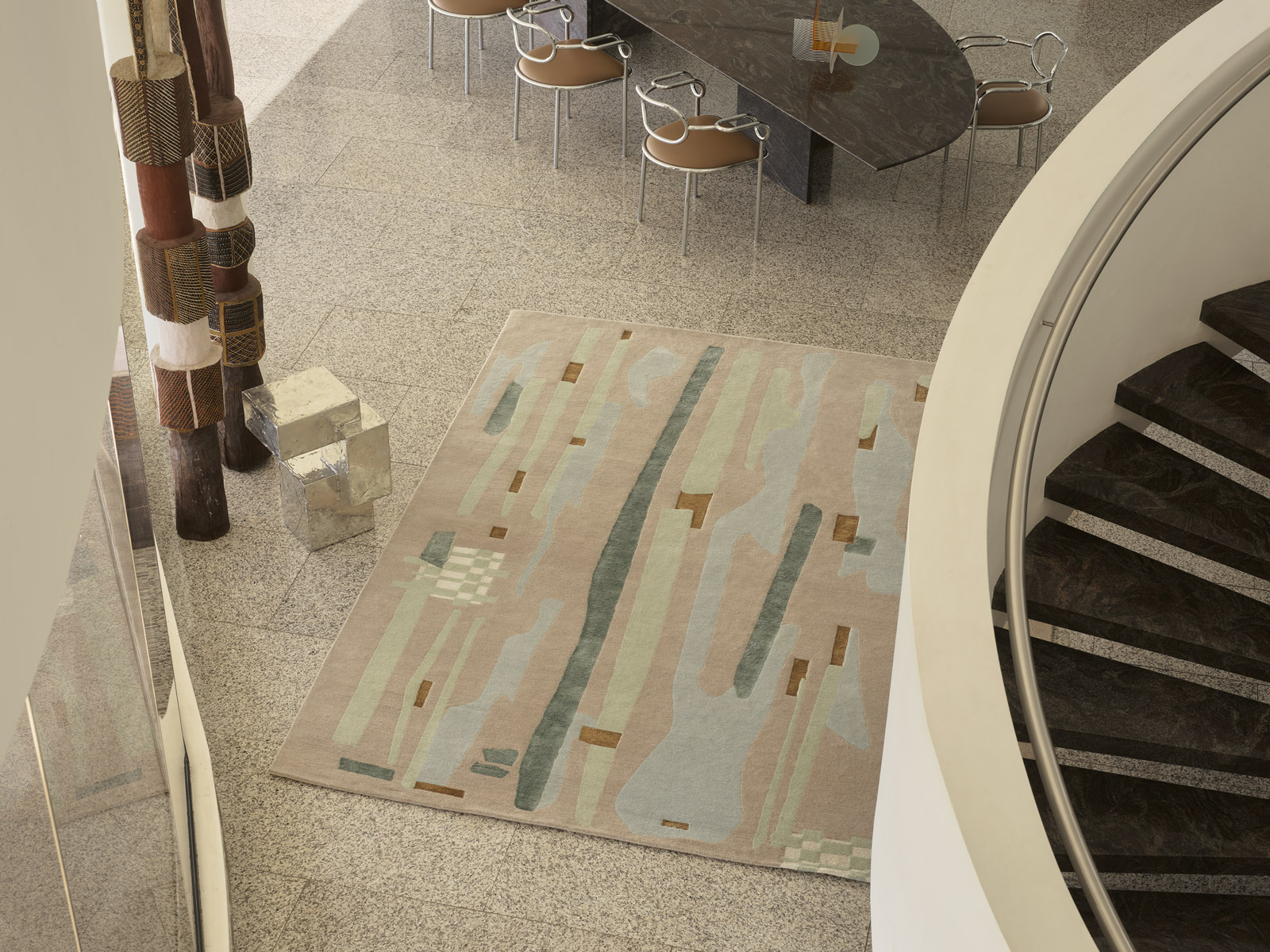 Freddo handknot rug by Greg Natale in a contemporary setting – premium designer rug featuring soft design, handknotted in wool for luxurious texture and timeless appeal