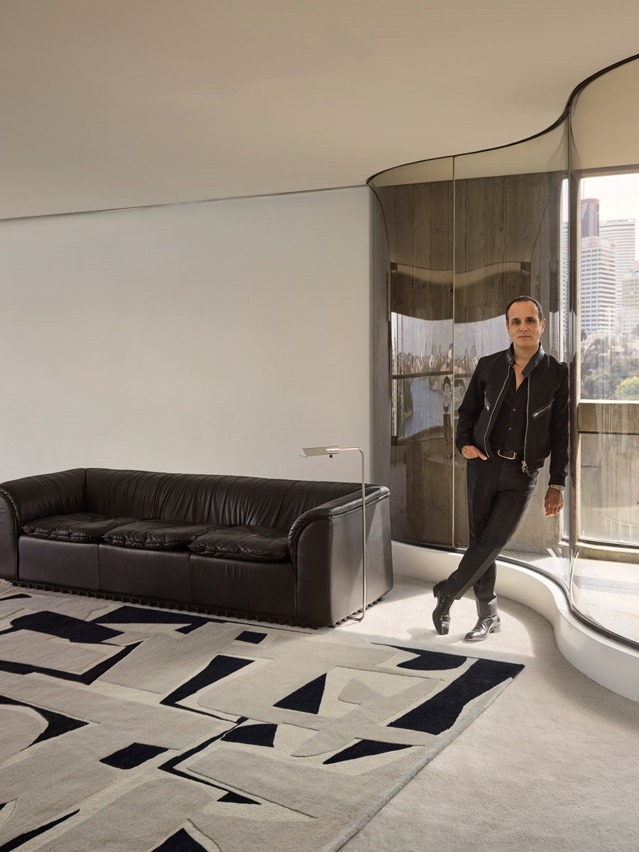 Terroso handknot rug by Greg Natale styled in a modern interior – luxury designer wool rug with earthy tones and textured pattern, perfect for contemporary Australian homes