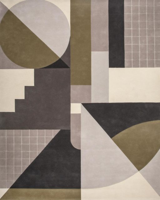 overhead of rateau rug by greg natale