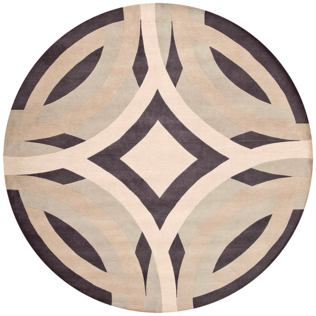 overhead of saint tropez round rug by greg natale