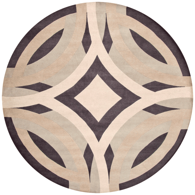 overhead of saint tropez round rug by greg natale