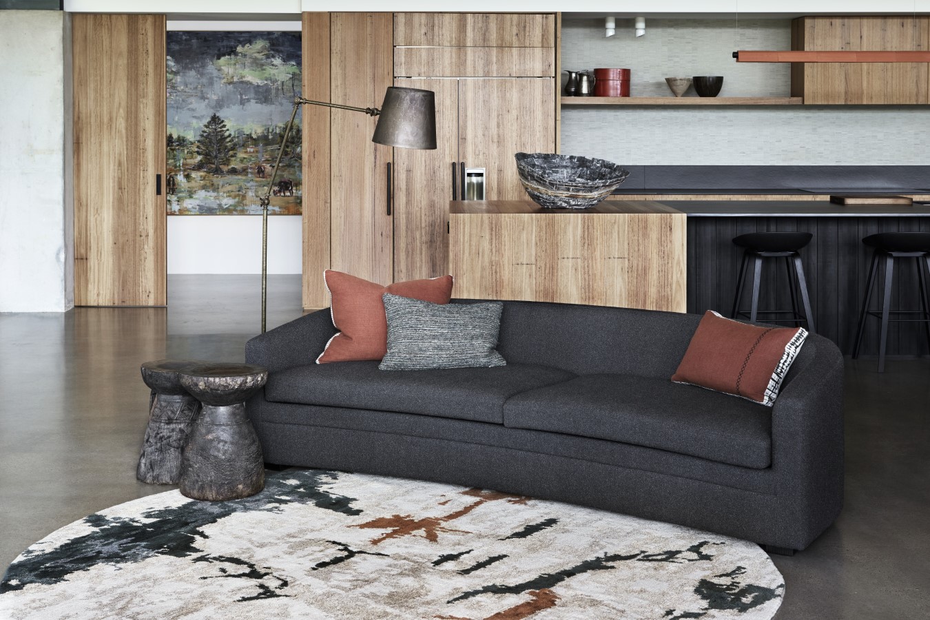 close up image of the echo rug designed by hare& Klein
