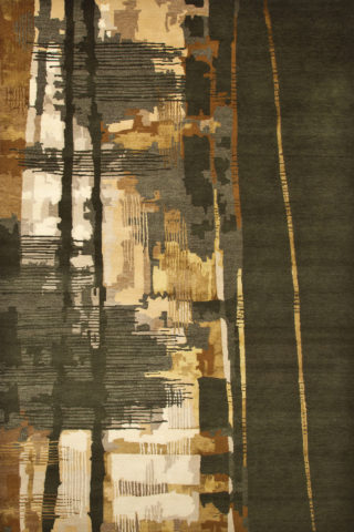 overhead of unearthed rug by hare + klein