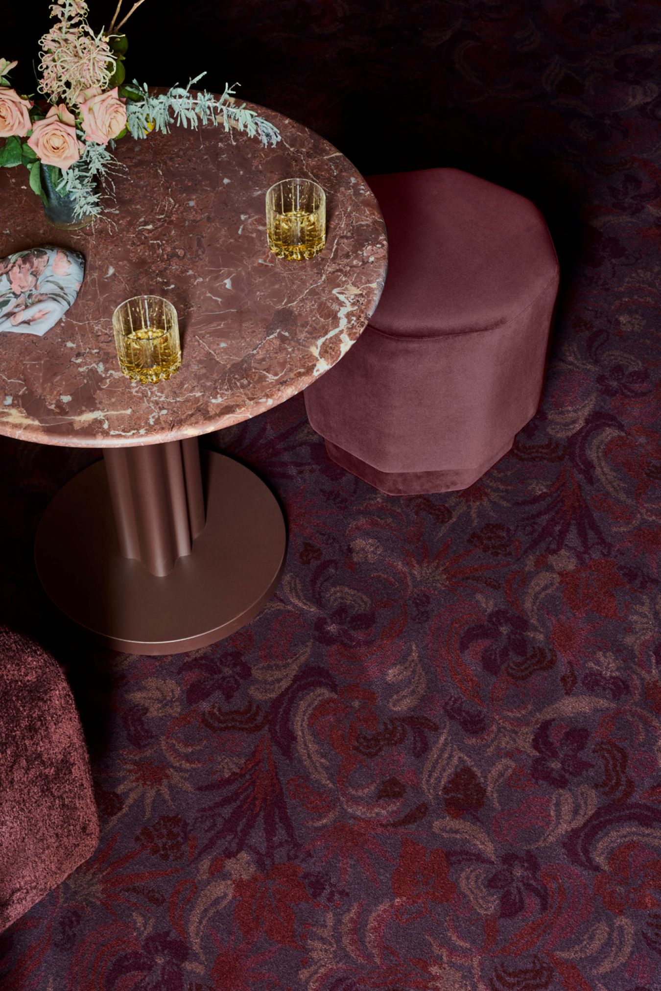 location image of the Grappa Ruby Axminster carpert designed by house heras
